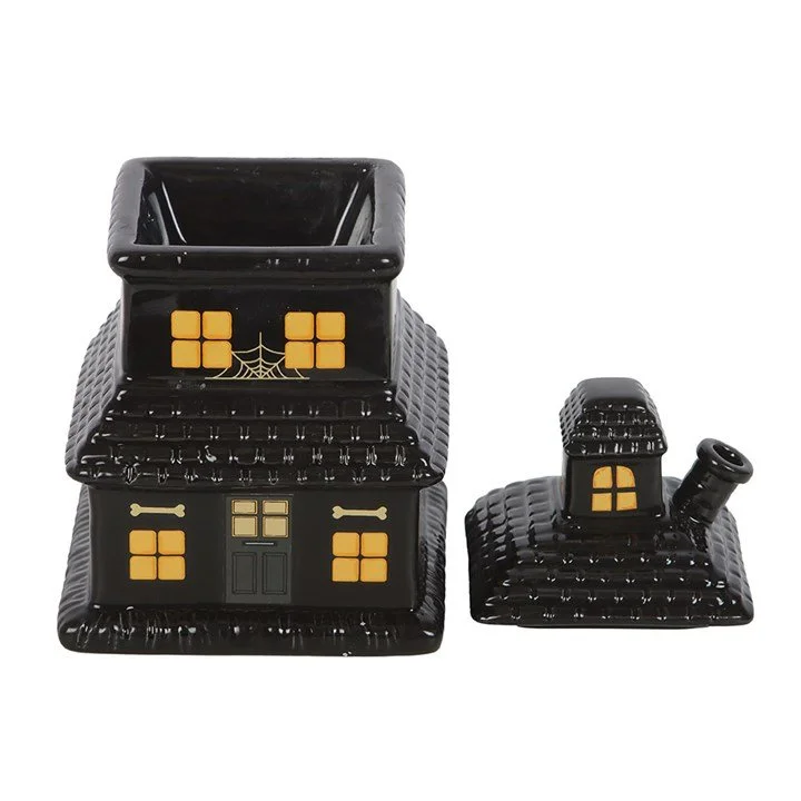 Black Haunted House Oil Burner and Wax Warmer.jpg