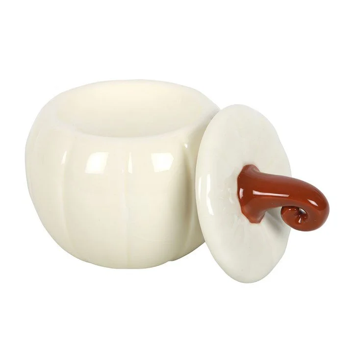 White Curly Pumpkin Oil Burner (lid off).jpg