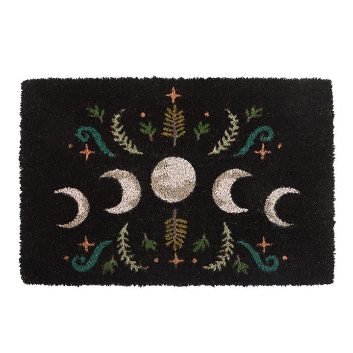 Home Décor - Black Dark Forest Moon Phase Doormat