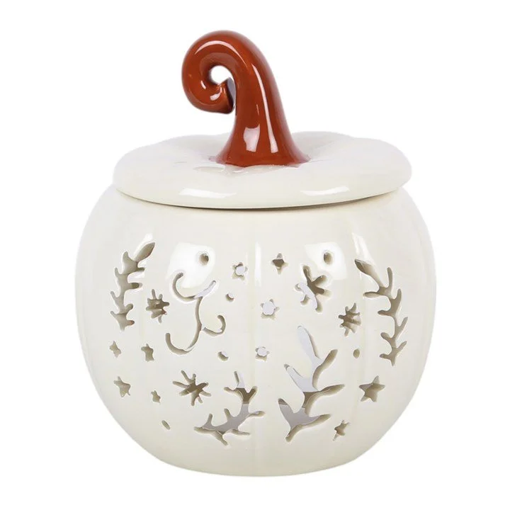Cream Folk Pumpkin Oil Burner and Wax Warmer.jpg