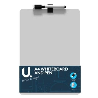Miscellaneous - U A4 Magnetic Whiteboard and Dry Erase Pen with Eraser Top