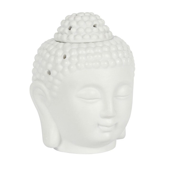 White Buddha Head Oil Burner (angle).jpg