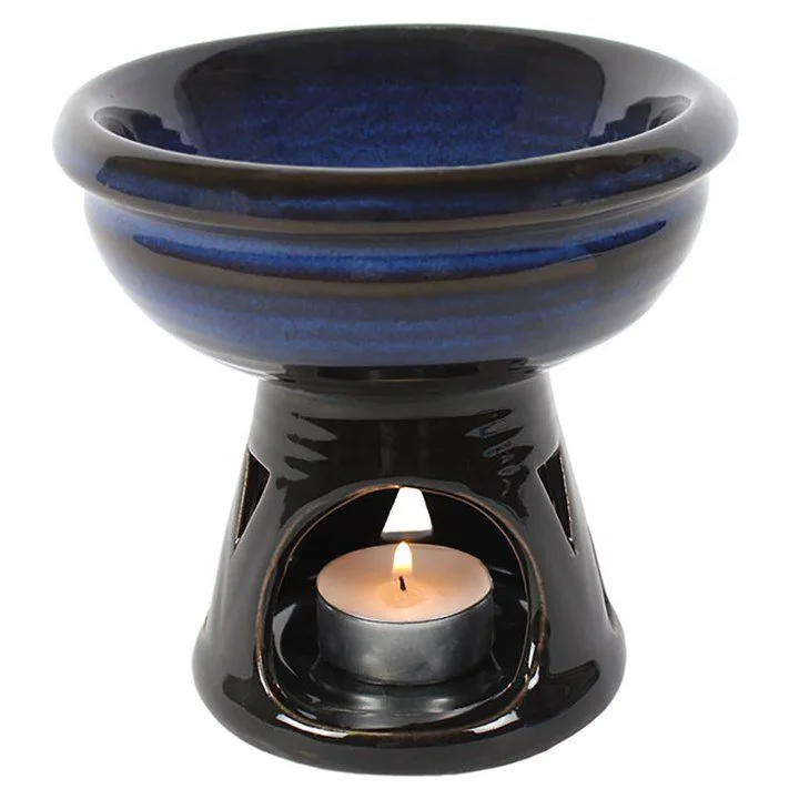 Deep Bowl Blue Oil Burner & Wax Warmer.jpg
