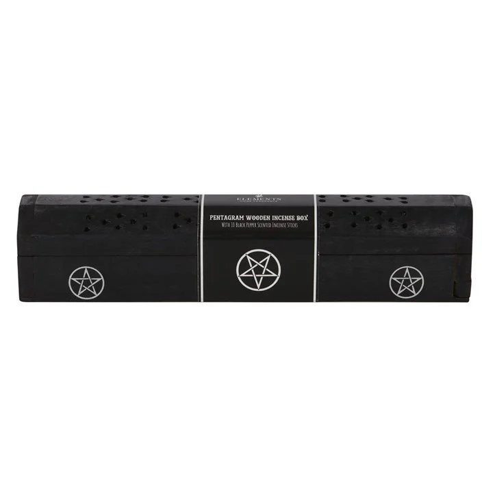 Gift Sets - Pentagram Wooden Black Pepper Incense Box Set