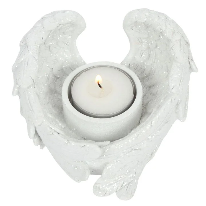 Angelic - Glitter Angel Wing Candle Holder