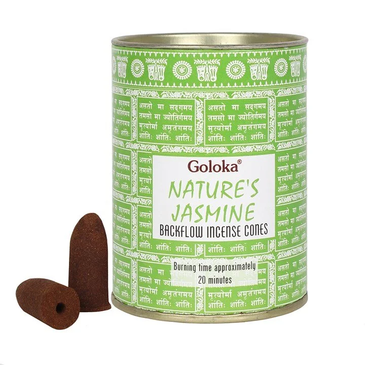 Backflow Incense Cones - Goloka Jasmine