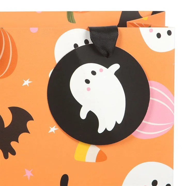 23cm Sweet and Spooky Ghost Print Gift Bag (zoom).jpg