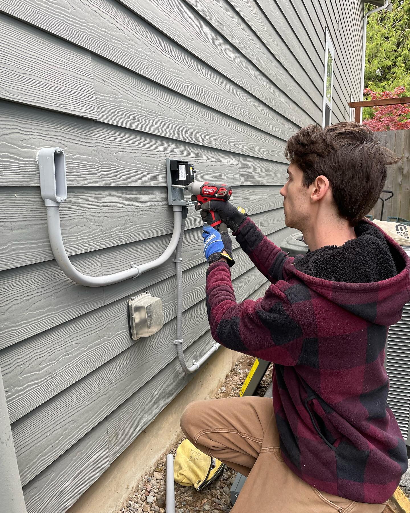 A little soggy for the heat pump we&rsquo;re wiring but that&rsquo;s ok, sunny weather is closer.