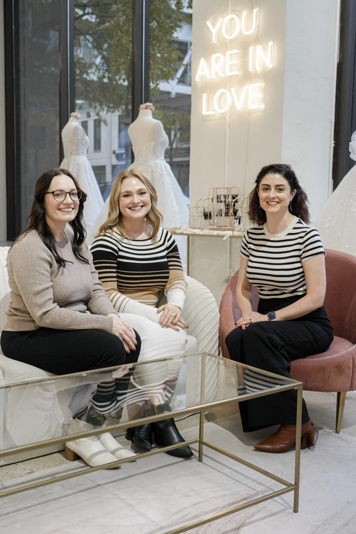Embody Bridal team inside the bridal boutique in Cedar Rapids, Iowa