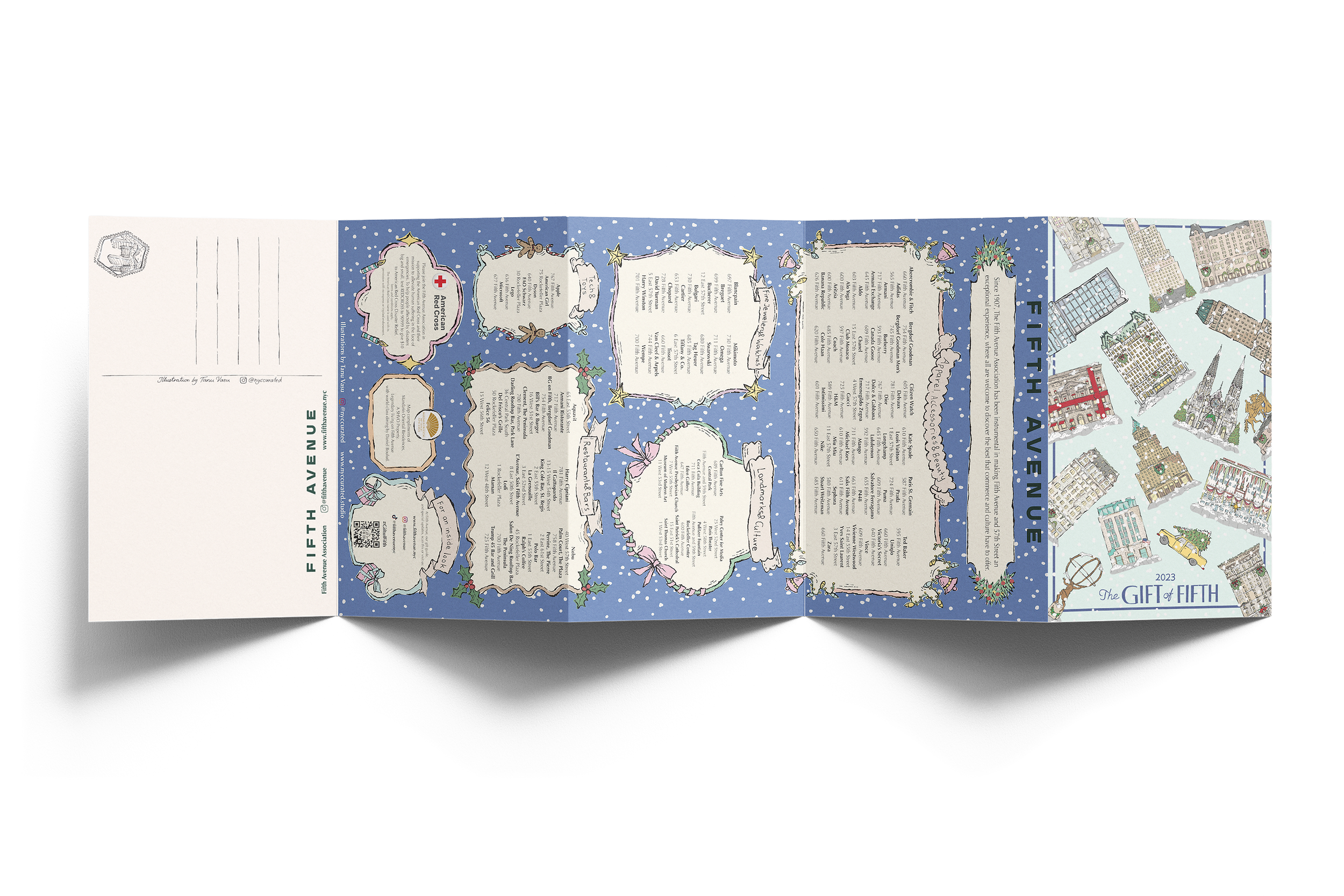 Fifth Ave Holiday Christmas Map Tanu Vasu