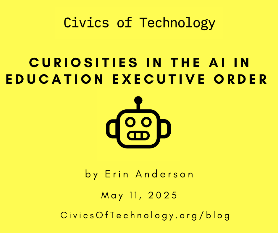 Curiosities in the AI in Education Executive Order