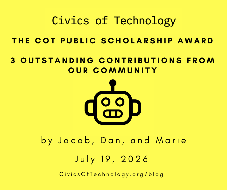 The CoT Public Scholarship Award: 3 Outstanding Contributions