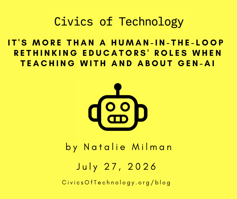 It's More Than a Human-in-the-Loop (HITL): Rethinking Educators' Roles When Teaching With and About GenAI