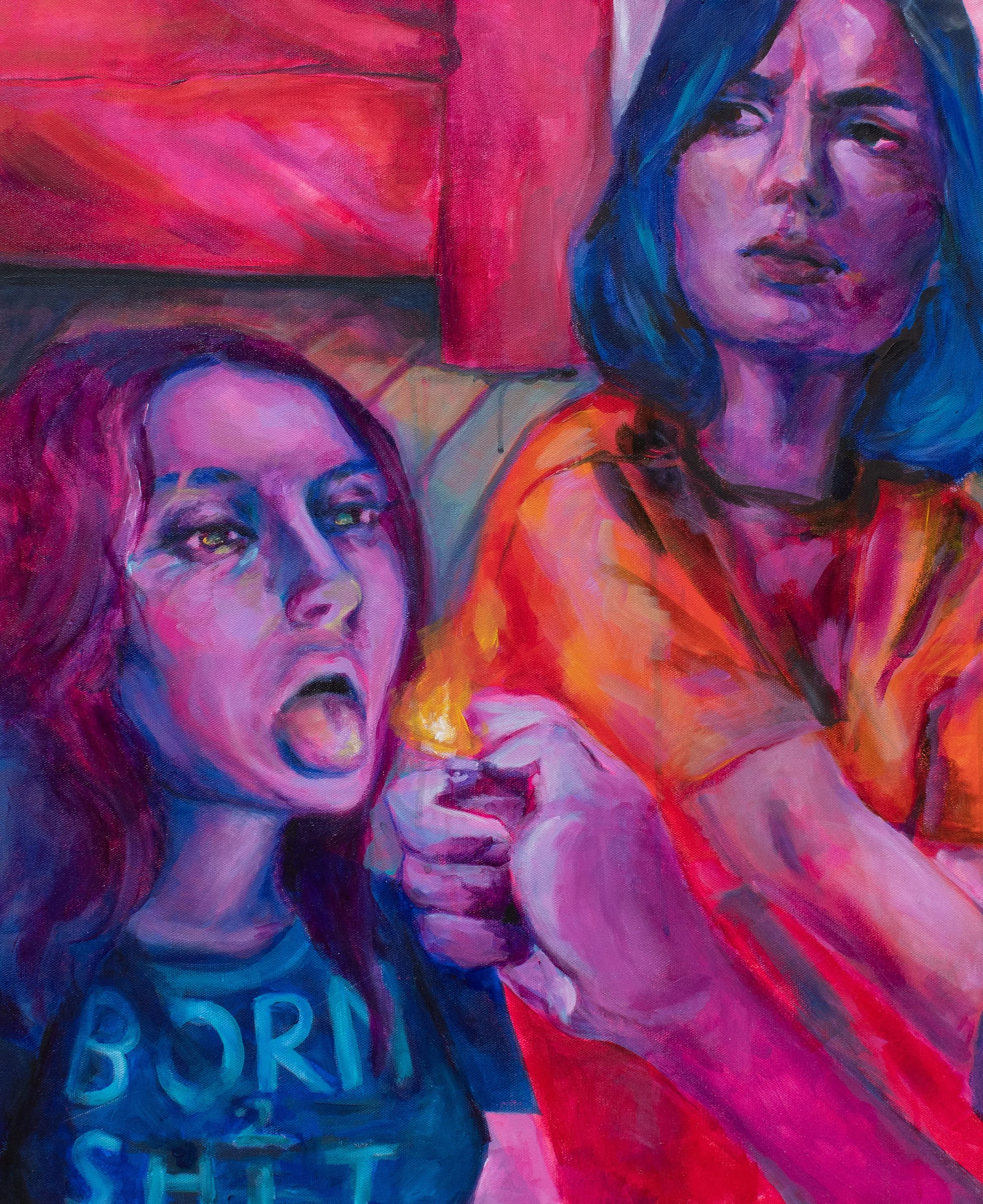 forced 2 wipe. acrylic on canvas. 2022