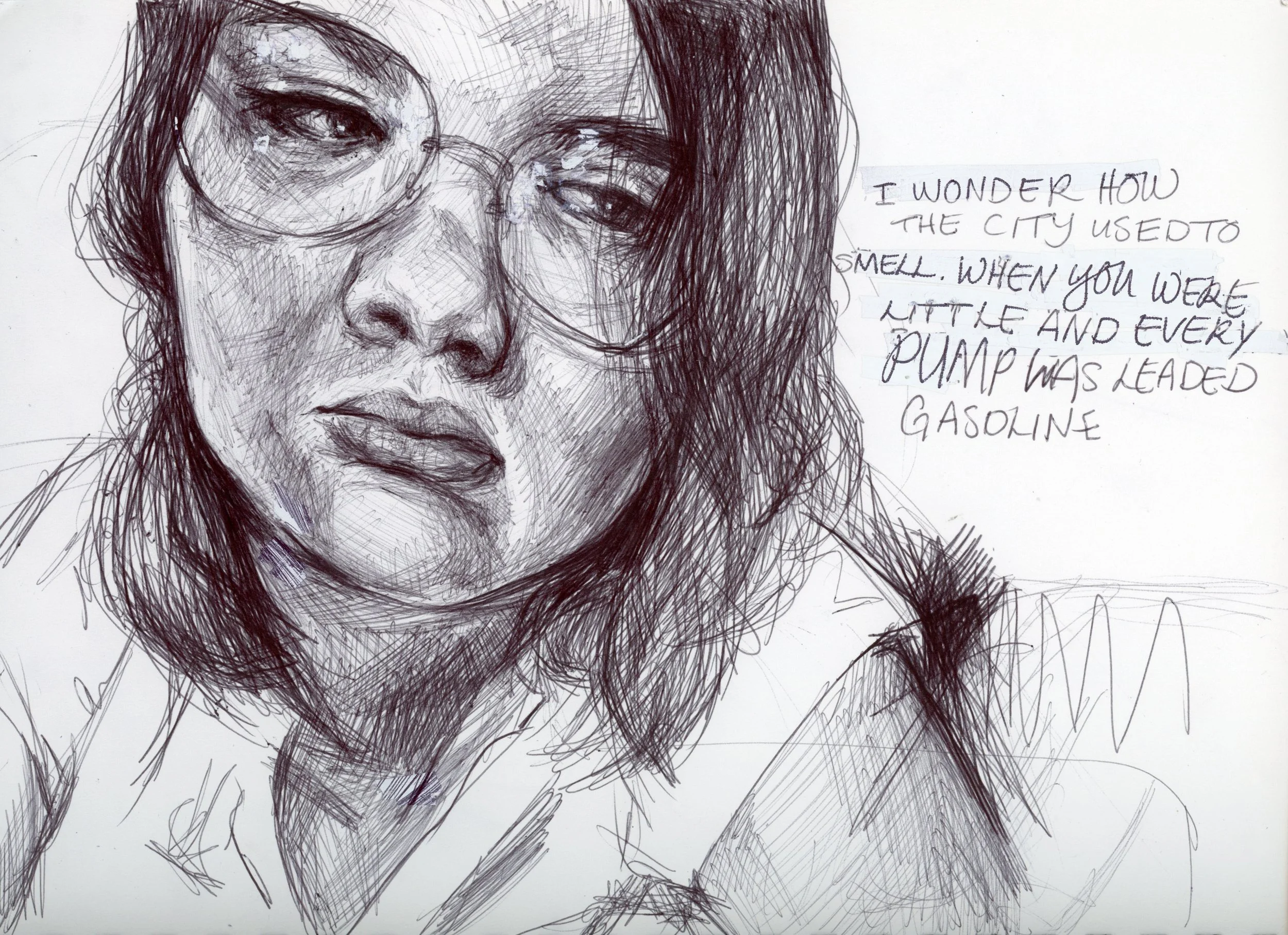sketchbook poetry. ballpoint and whiteout