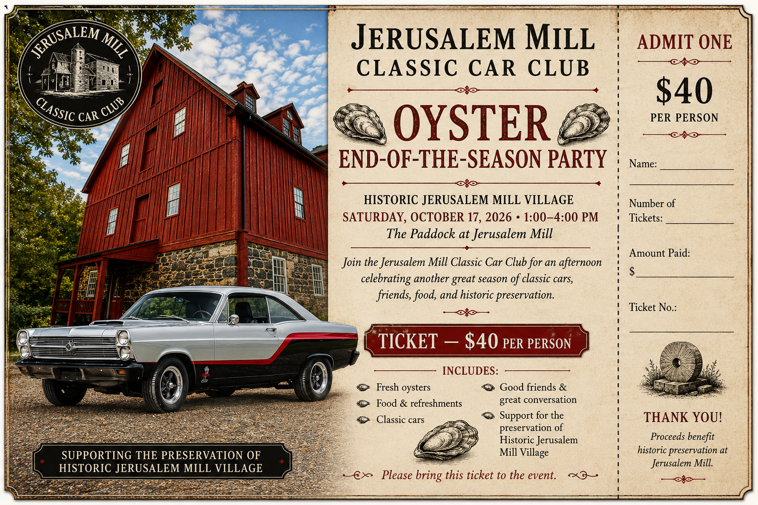 The Classic Car Club's End-of-the-Season Oyster Party
