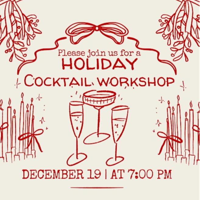 Holiday Cocktail Workshop Preservation Fundraiser