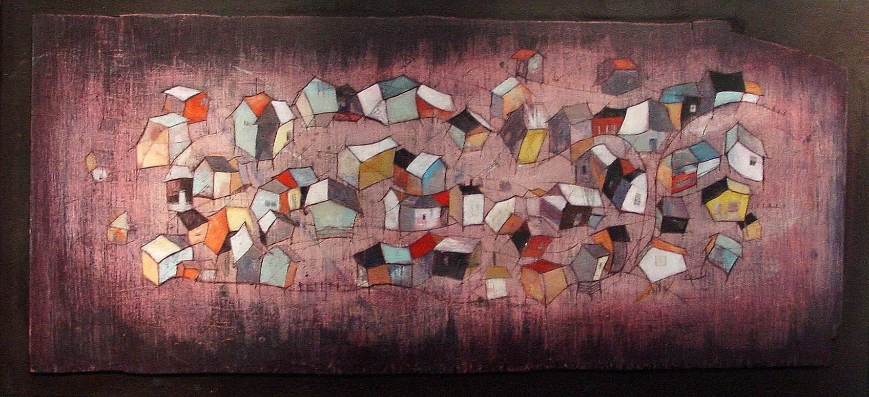 Robert Hite_Fiestatown_2003_Oil_24x43.jpg