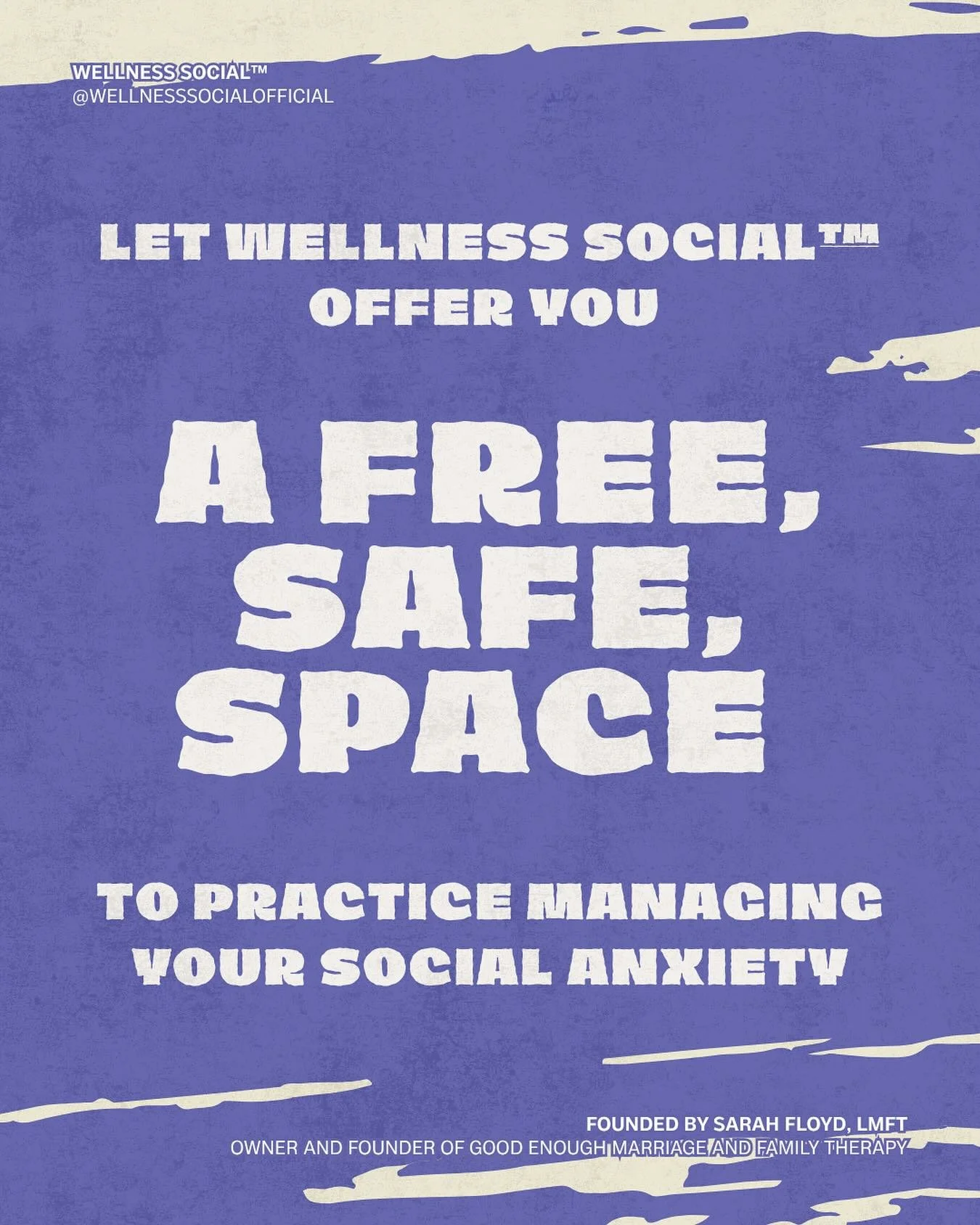 Did you know that the top method for managing anxiety is to actually DO the thing that makes you anxious?

We did because Wellness Social&trade;️ was created BY a Therapist FOR therapeutic purposes!! 

And we mean for the Community AND the Spotlit Th