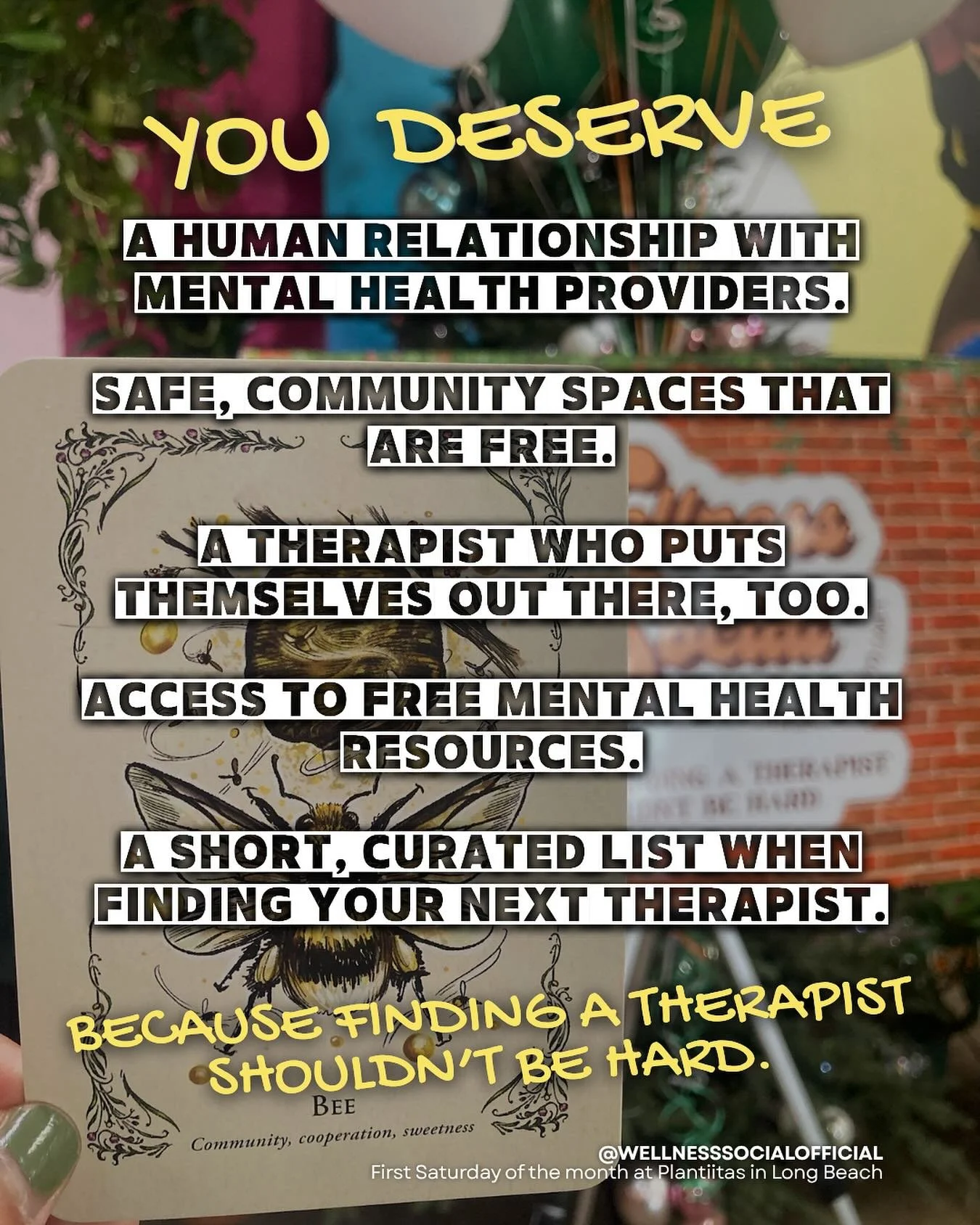 Do you want in??

Join us @plantiitas on September 6th from 11-1pm!

Because finding a Therapist shouldn&rsquo;t be hard.

#Blacktherapist #queertherapist  #autistictherapist #bpdhealing #latherapist #recoveringperfectionist #communityfirst #accessib