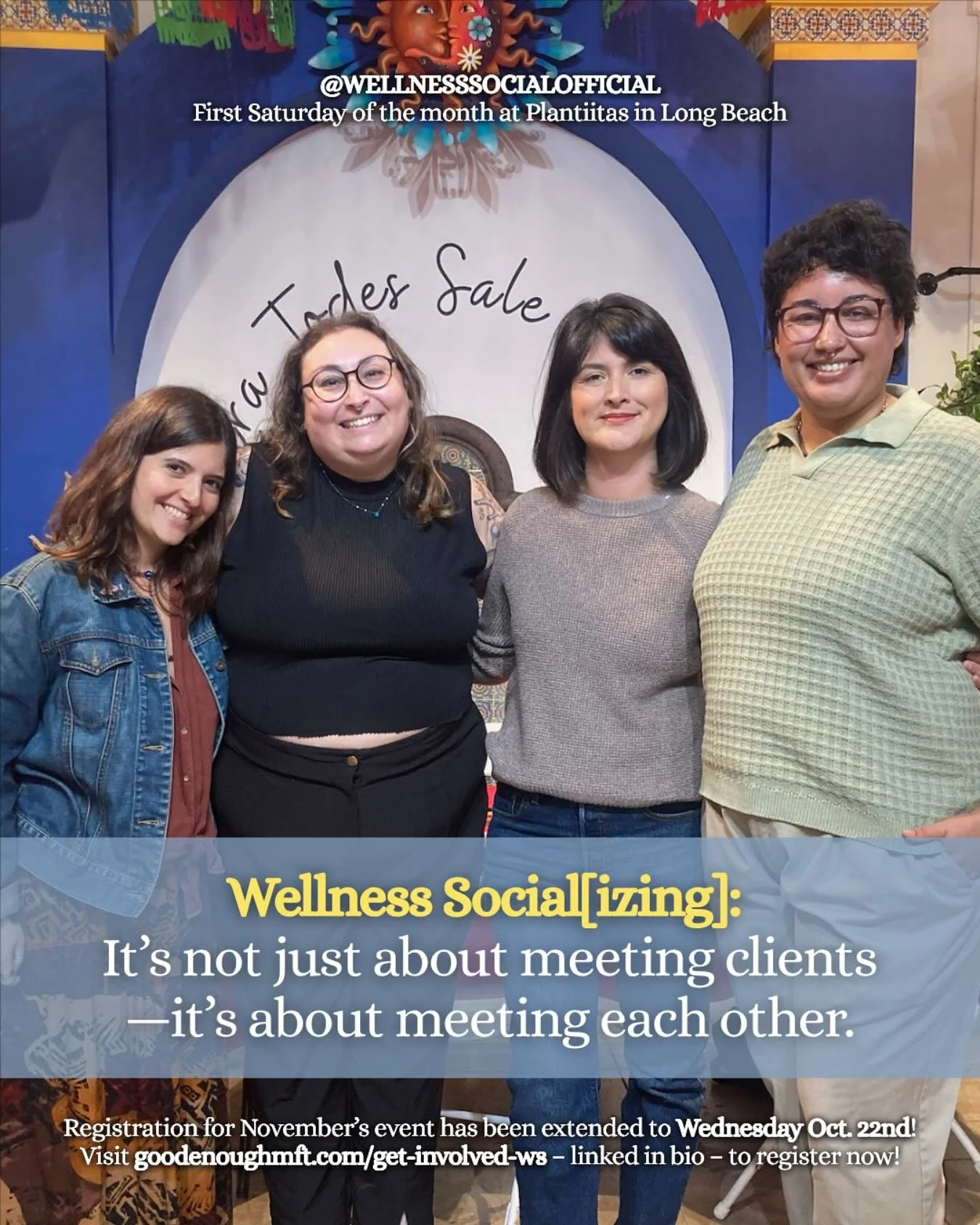 Therapists need community too!

Come connect, collaborate, and celebrate your peers while making mental health more accessible this holiday season.

REGISTRATION EXTENDED TO 10/22!! 

Link in bio to secure your spot for November!

#Blacktherapist #qu