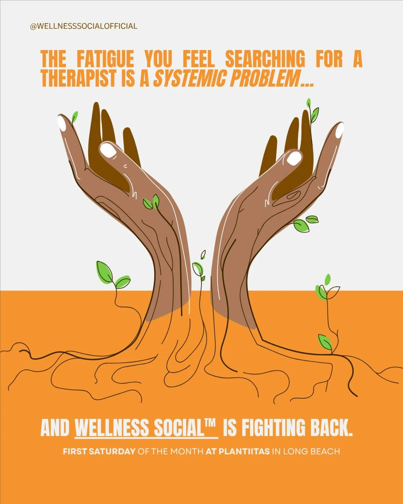 Community Care means SHOWING the support, not just TALKING about it.

Wellness Social is coming to you for FREE on 11/1 @plantiitas! 

Make November the month you say &ldquo;No&rdquo; to eye-crossing online directories and &ldquo;Yes&rdquo; to a new 