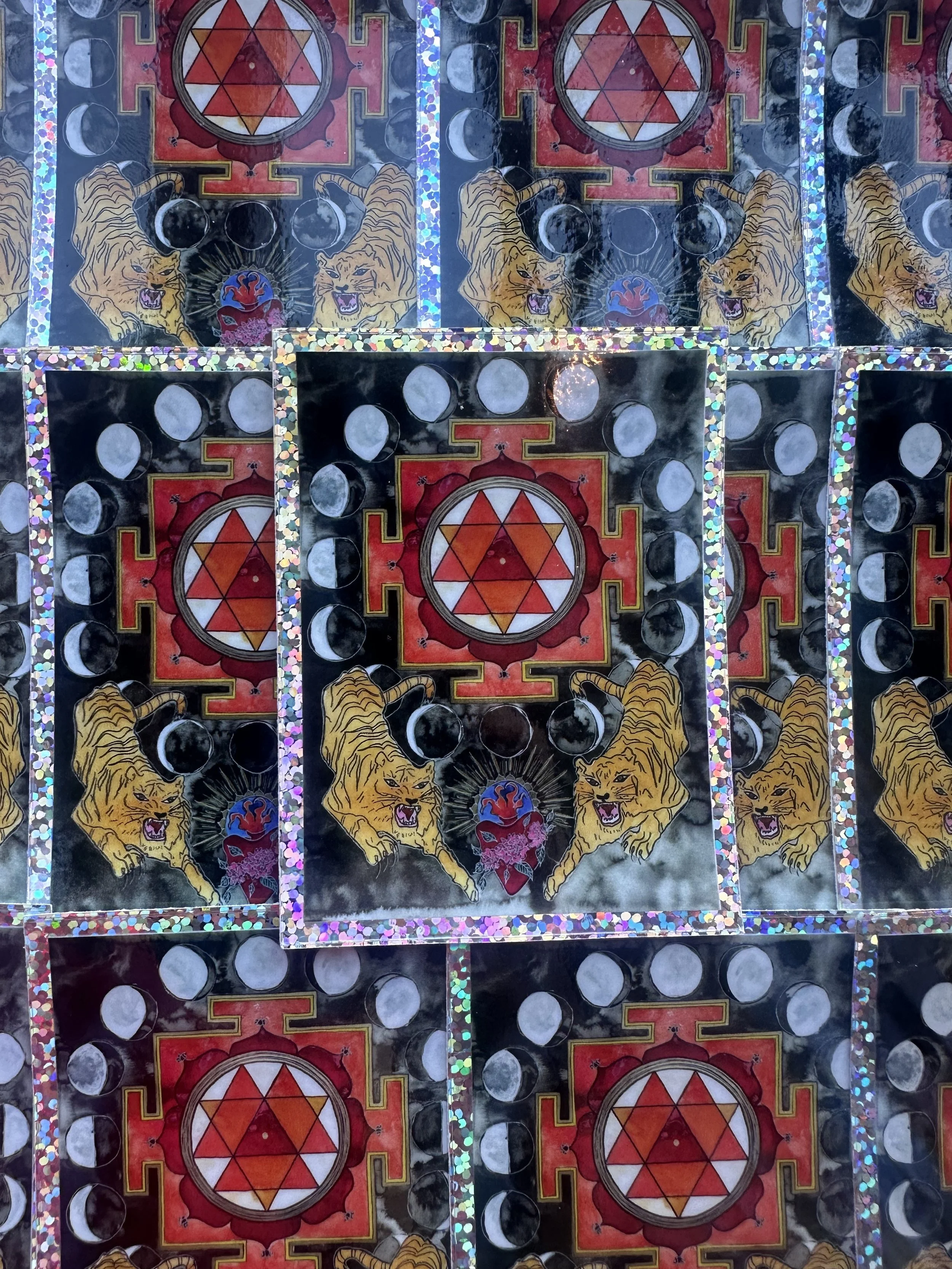 durga tiger glitter sticker 2.jpg
