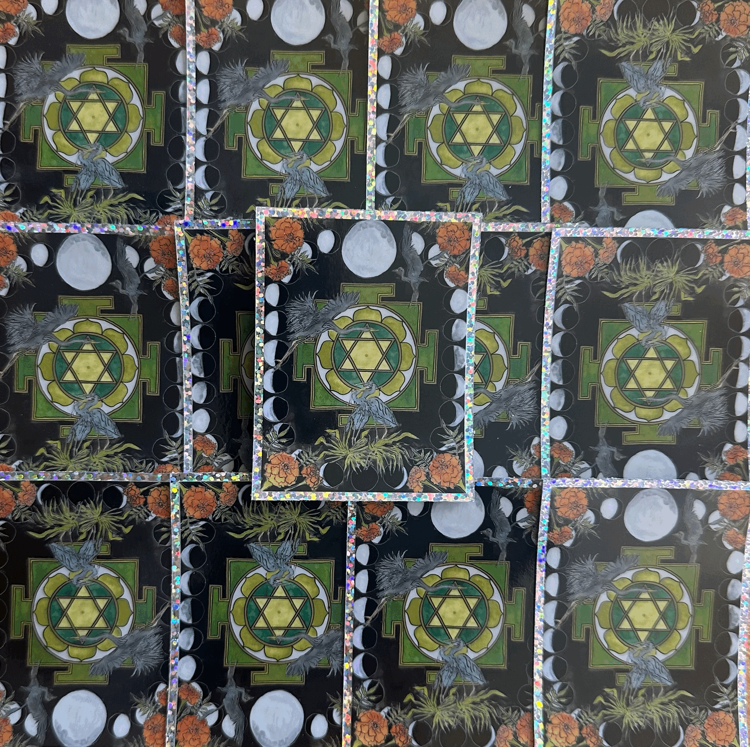 Ketu Yantra Glitter Sticker