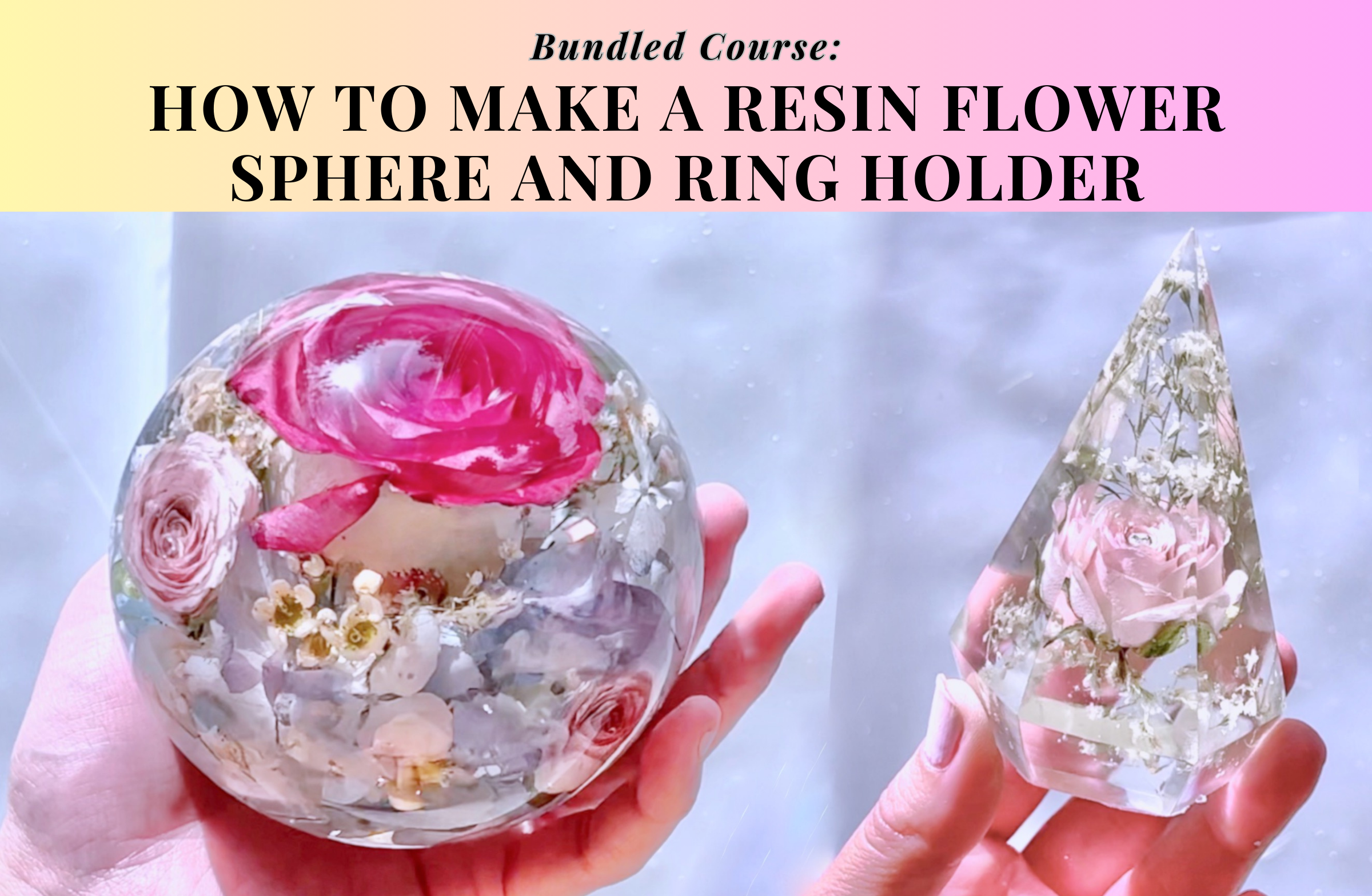 online course flower sphere and ring holder by marinamakesart
