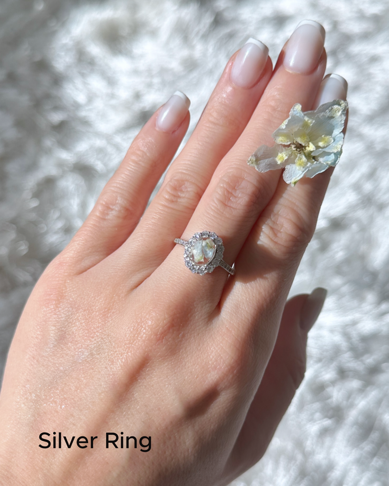 Preserved Wedding Flower Ring — MarinaMakesArt Modern Resin Art - Main Image