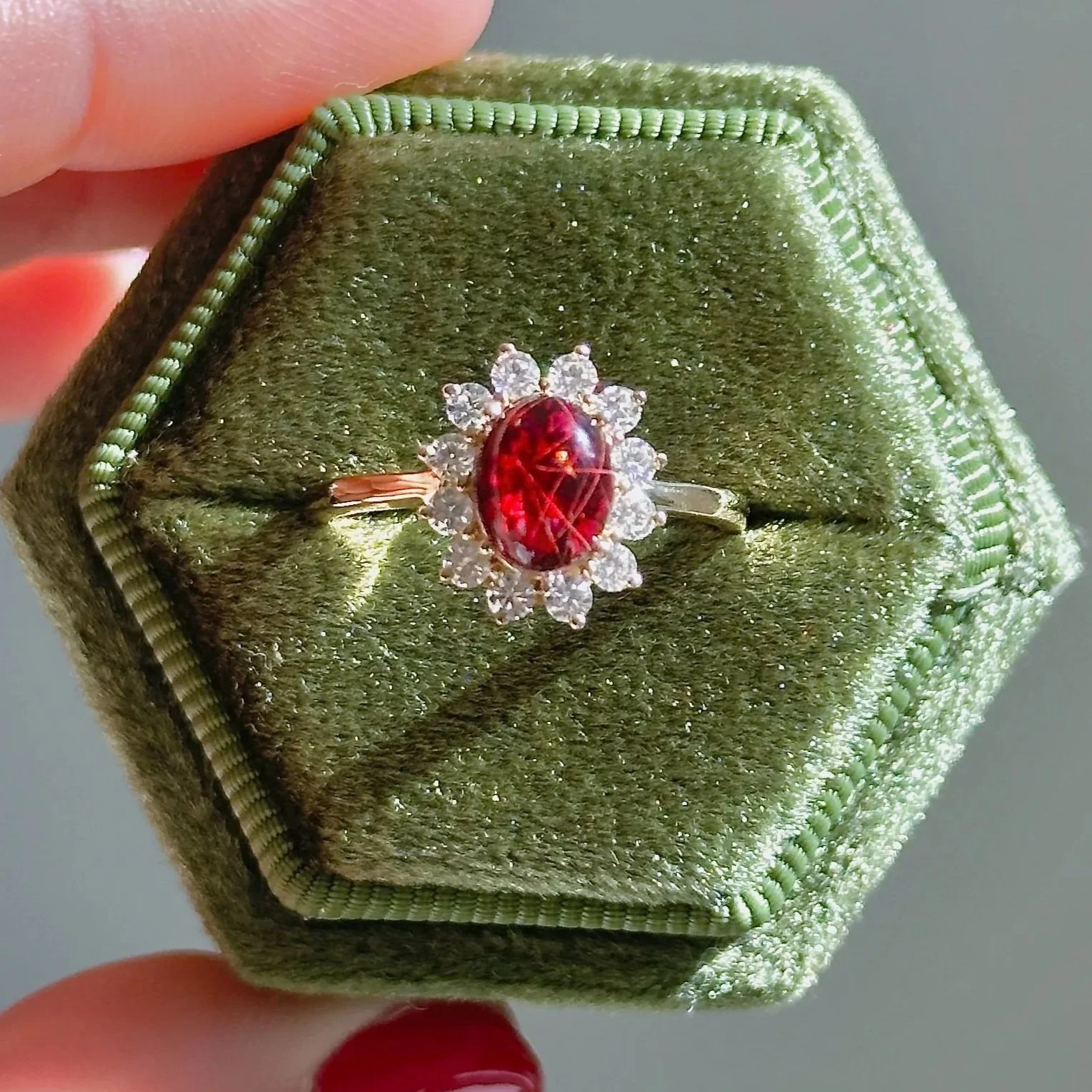 Custom Memorial Ring with Hair