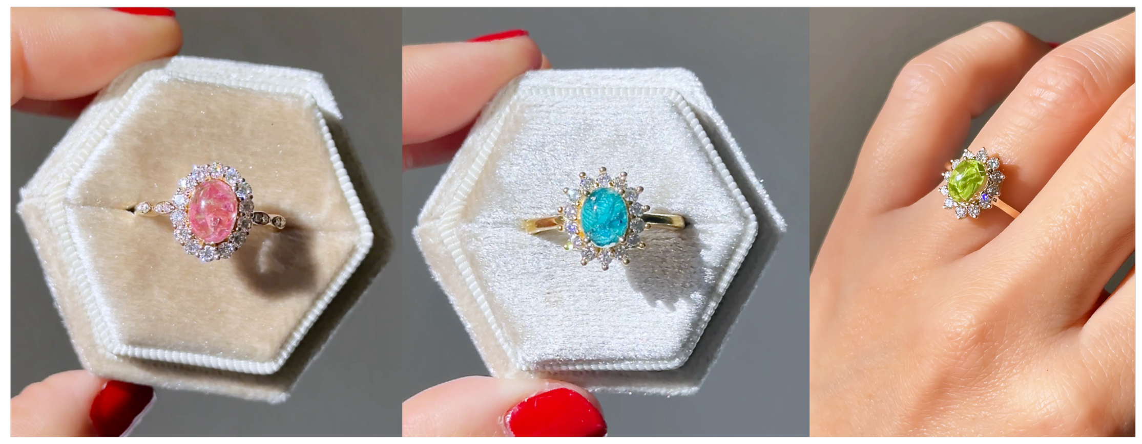 Flower petal ring made from a preserved wedding bouquet