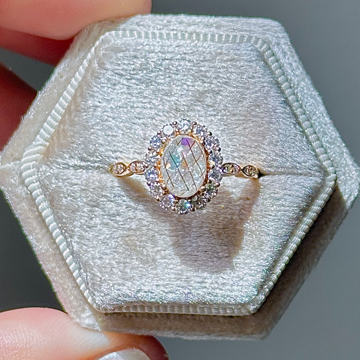 Memorial Ring with Hair