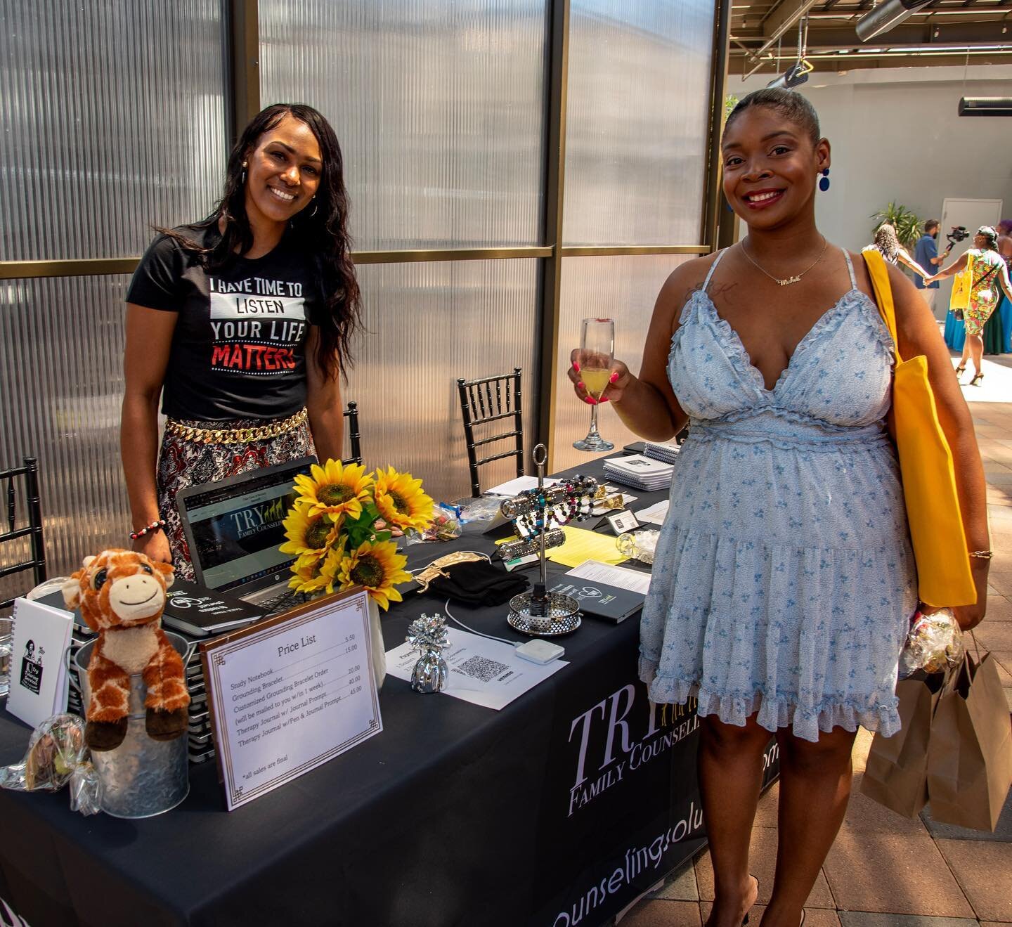 Good morning 🌞 We were excited to have @try.family.counseling back at our event this year to share their wonderful services with guests!

We also wanted to shot out one of the co-owners of @dripespresso that is a new black owned coffee shop located 