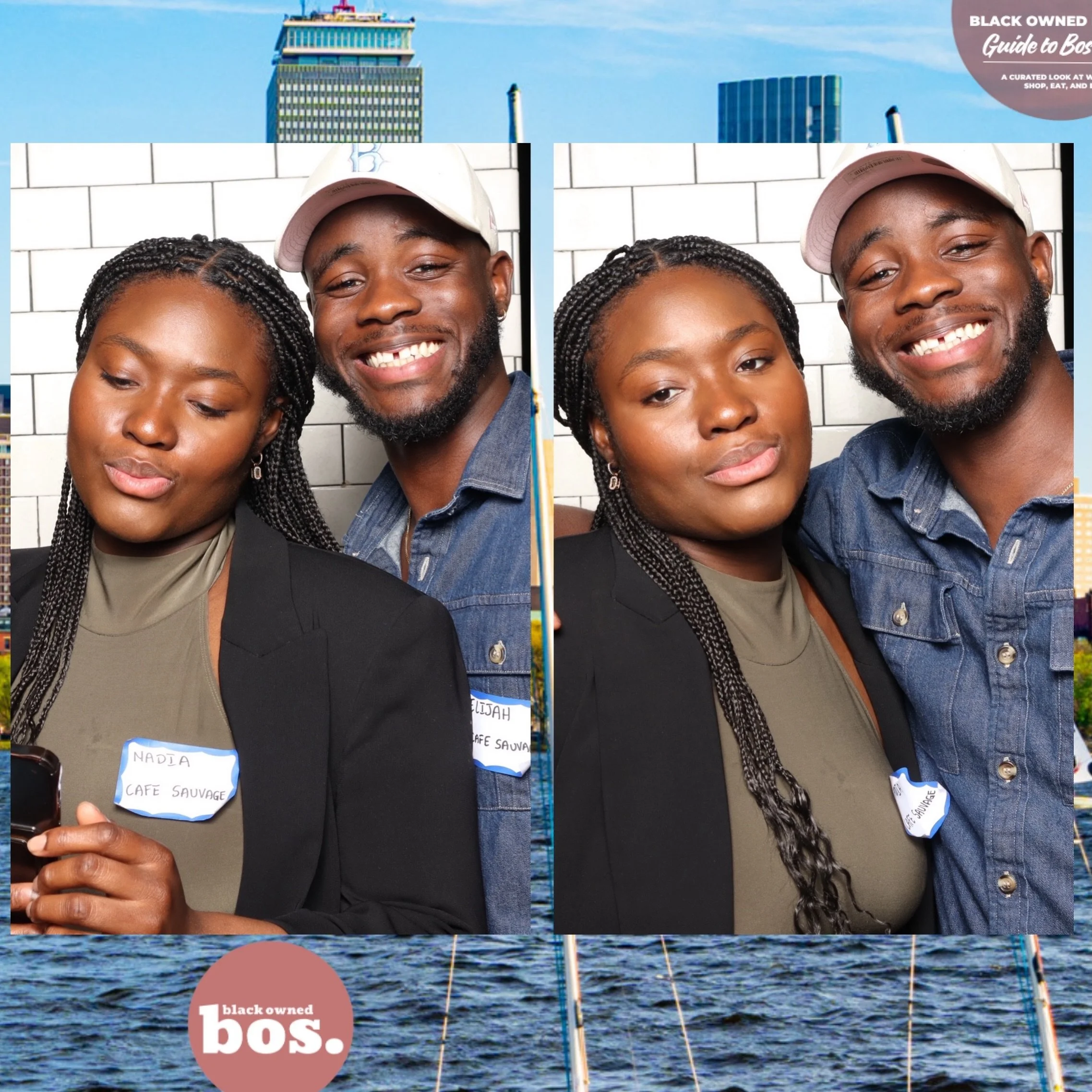 Nadia &amp; Elijah representing @cafesauvageboston at @blackownedbos ✨🤎

Proud of our team &hearts;️
Proud of our community&hearts;️