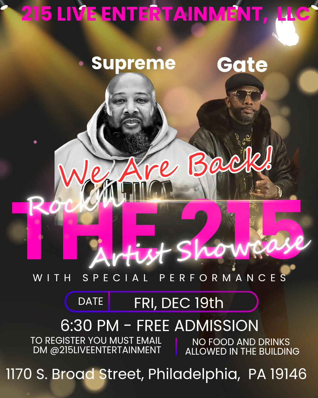 ROCK’N THE 215 ARTIST SHOWCASE