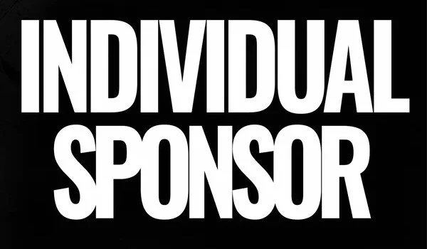 Bold text stating 'INDIVIDUAL SPONSOR' in black and white.