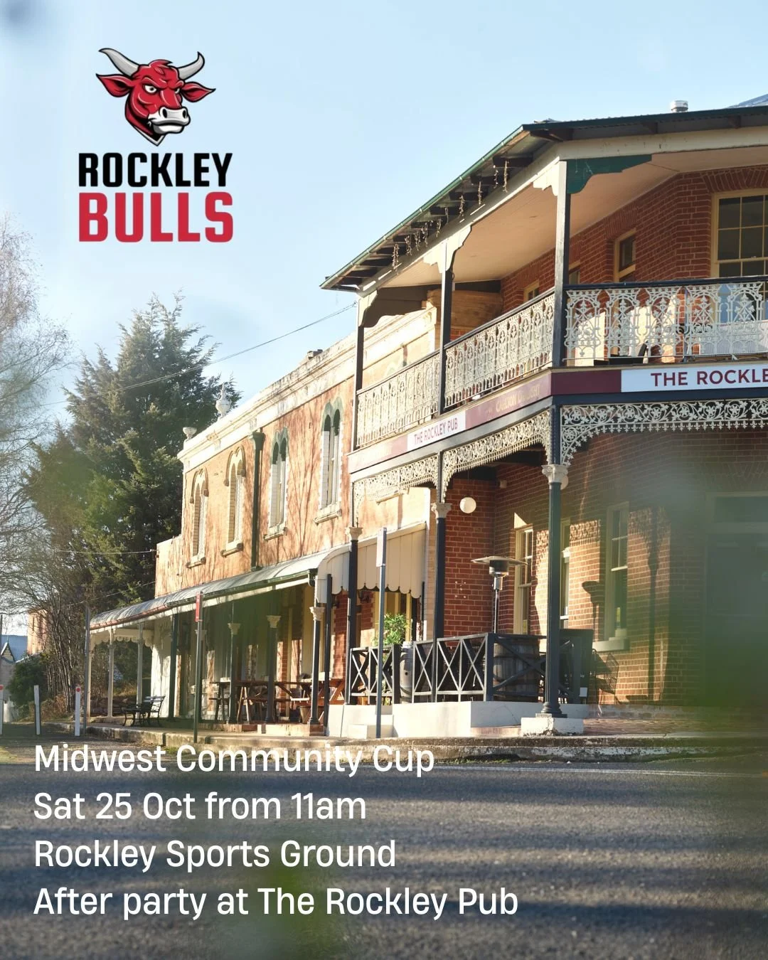 It’s all happening in Rockley this Saturday, 25th October!
The MidWest Grand Finals kick off from 1:30pm at the Rockley Sports Ground with our very own Rockley Bulls taking on the Blackheath Black Cats. 3rd place games with Carcoar vs Portland