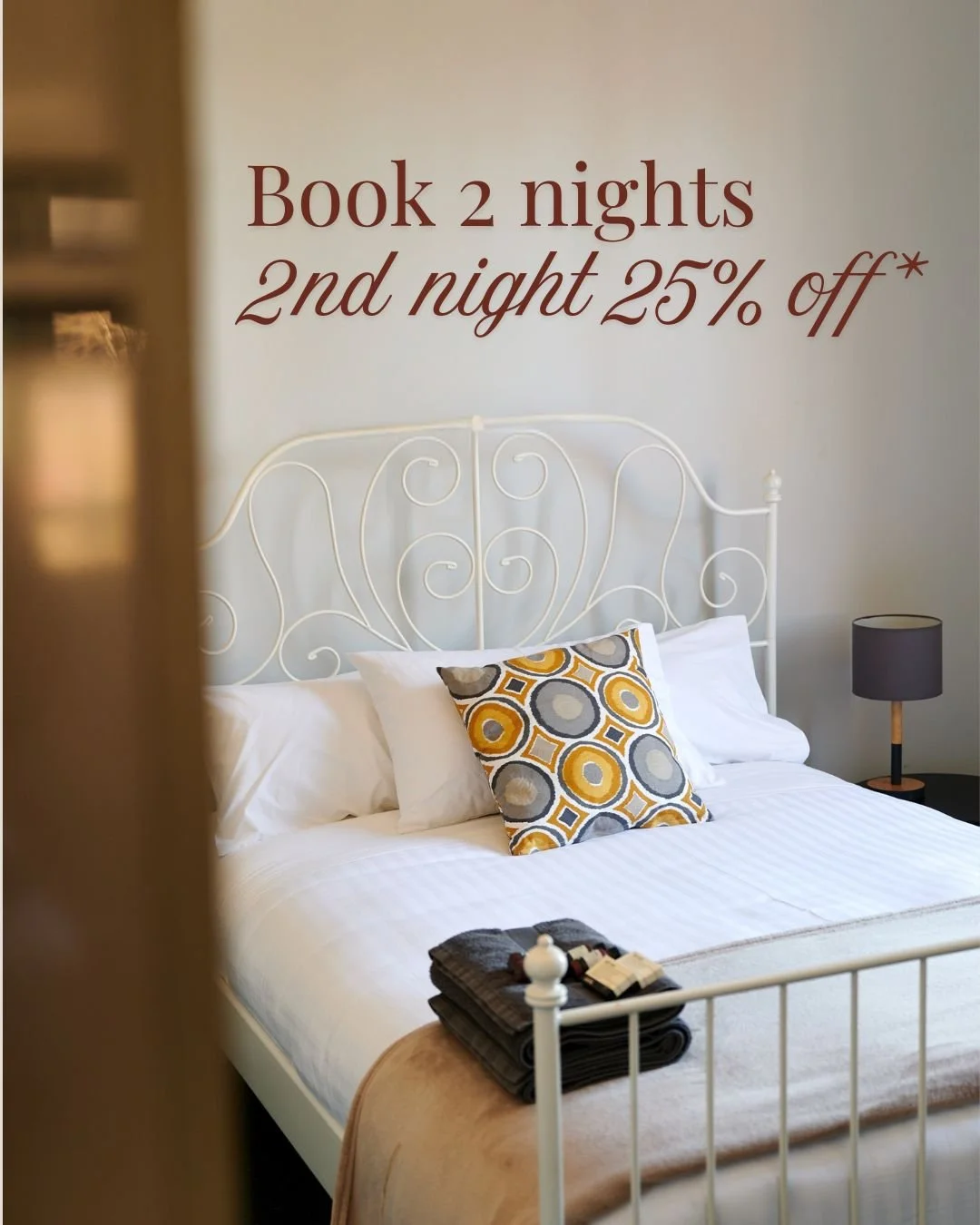 Summer just got sweeter! 

Stay 2 nights and get 25% off your second night with promo code STAY25, available 1 Dec to 1 Mar. 
Plus, enjoy a complimentary dessert with any main meal on one night of your stay.

Book via the link in bio and make the mos