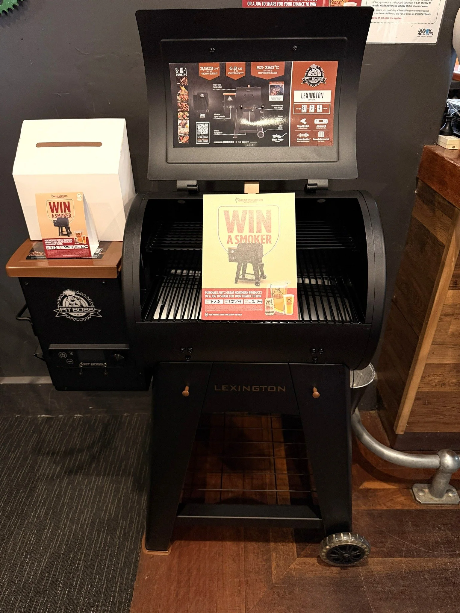 🔥 Great Northern Pit Boss Smoker Giveaway 🔥

We&rsquo;re giving away a Great Northern Pit Boss Smoker valued at $499!

How to enter:
Purchase a Great Northern = 1 entry
Purchase a main meal = bonus entry
Book a table for 4 or more = 3 automatic ent