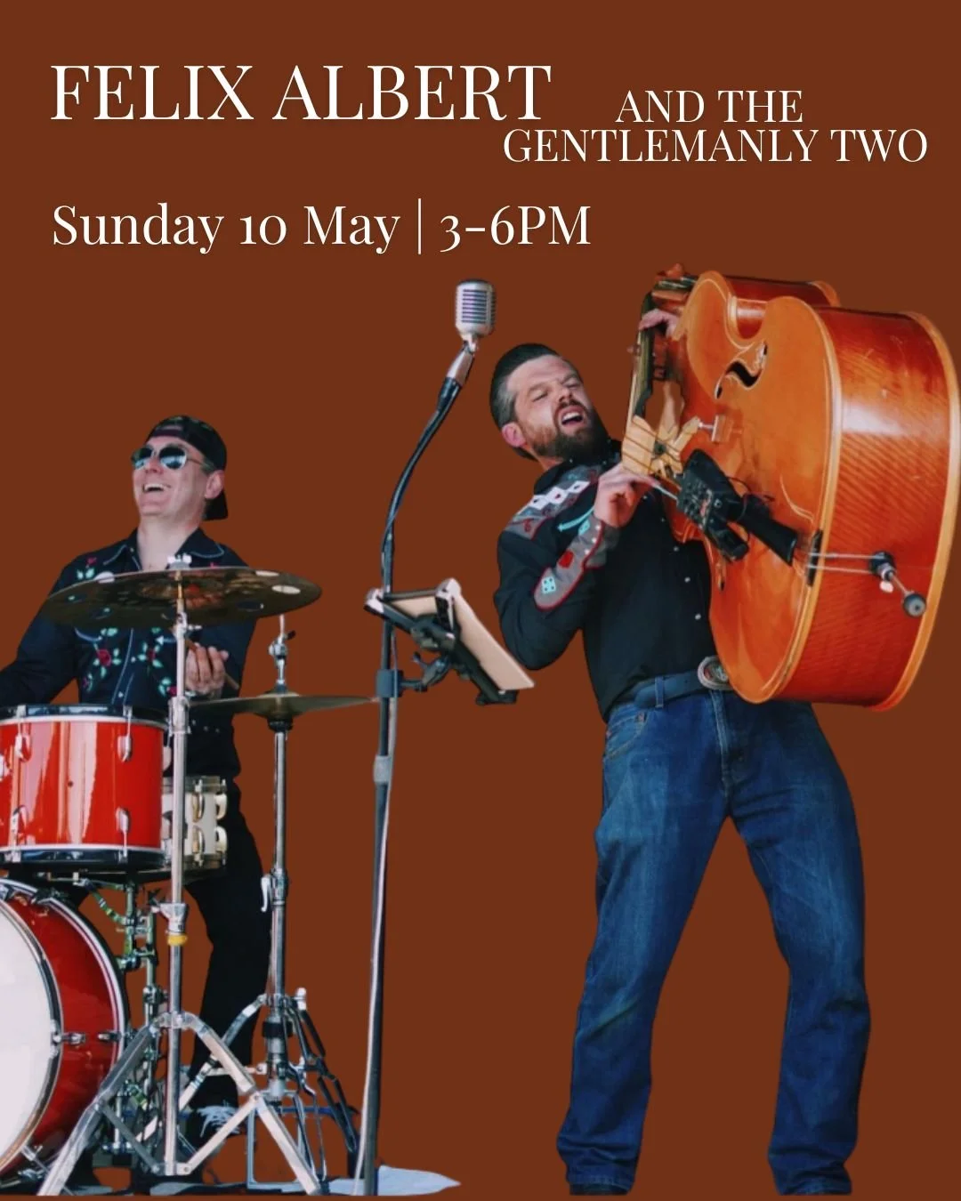 Round out Mother's Day lunch with rockabilly band @felixalbertandtheg2 live from 3pm. 

Stick around for a fun filled afternoon @therockleypub 

#therockleypub #felixalbertandthegentlemanlytwo #bathurstnsw #centralwestnsw #livemusic #australianpubs