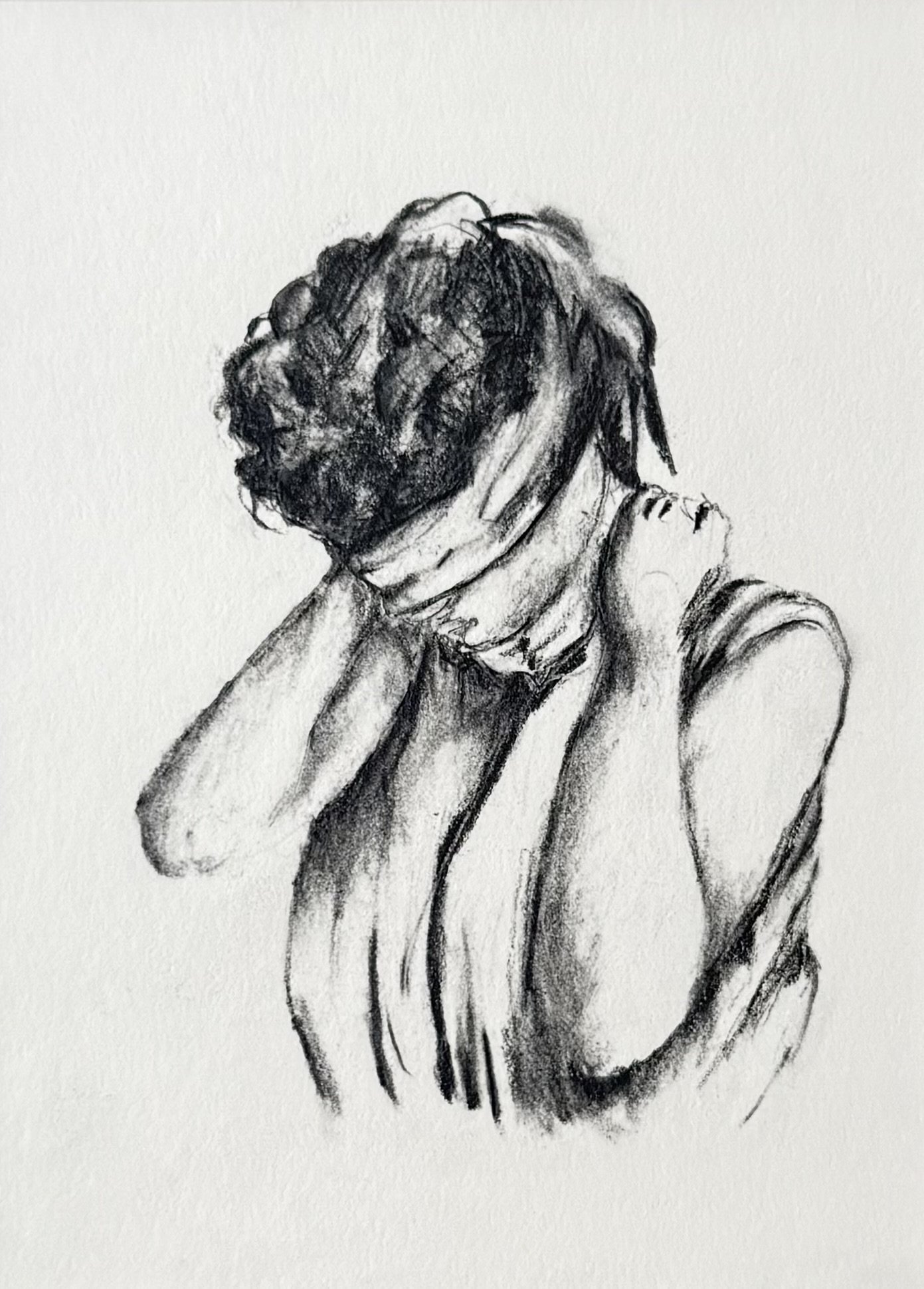 Grief 6 3/4” X 5” graphite on paper