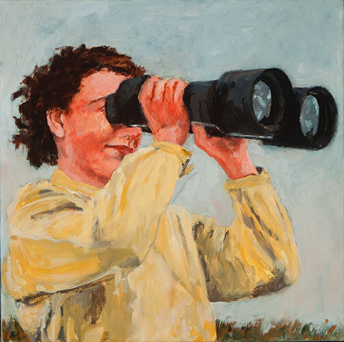 Birdwatcher, 18×18