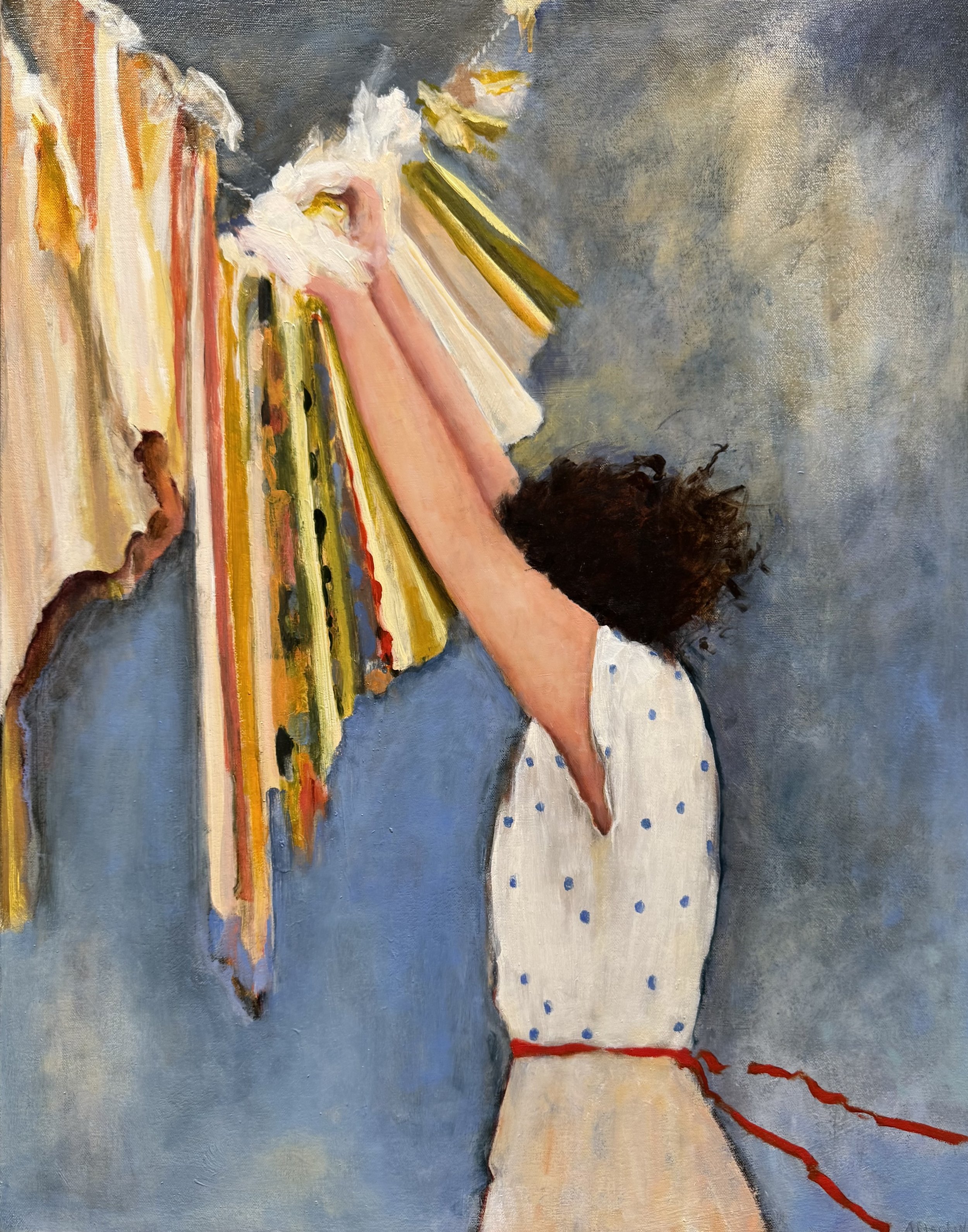 Laundry Line Series: Wind 24” X 20” oil on canvas
