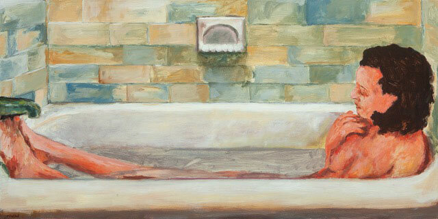 Nude in a Bathtub, 18×36