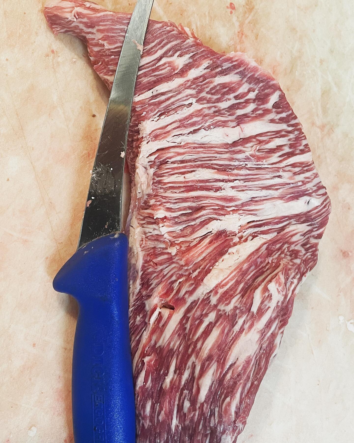 Hi quality ranch raised beef.

A few pics of a Black Angus steer we processed. The color and marbling were tremendous. A few favorites to share with you were the Tri Tip, Flap Meat, Rump Roast and Short Ribs. 

The cooler weather will lead me to thin