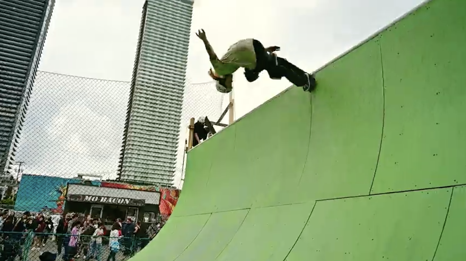 Walter Caleb Nichols mid 540 on a vert ramp