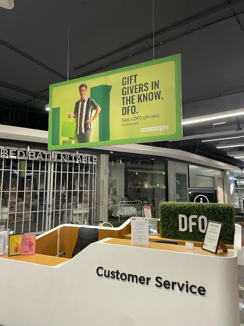DFO retail signage
