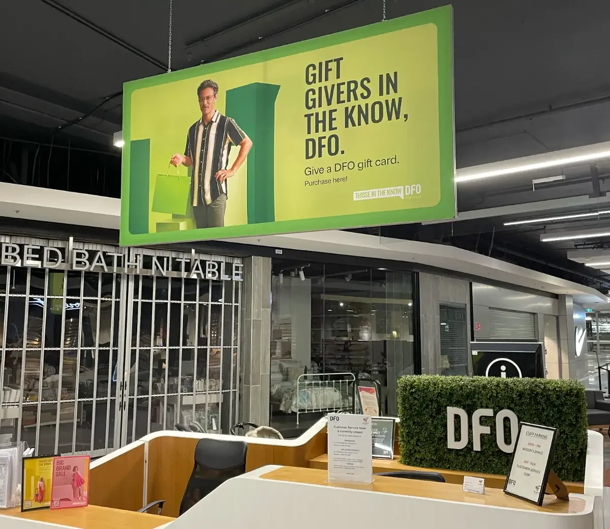Hanging Fabric banners DFO Homebush