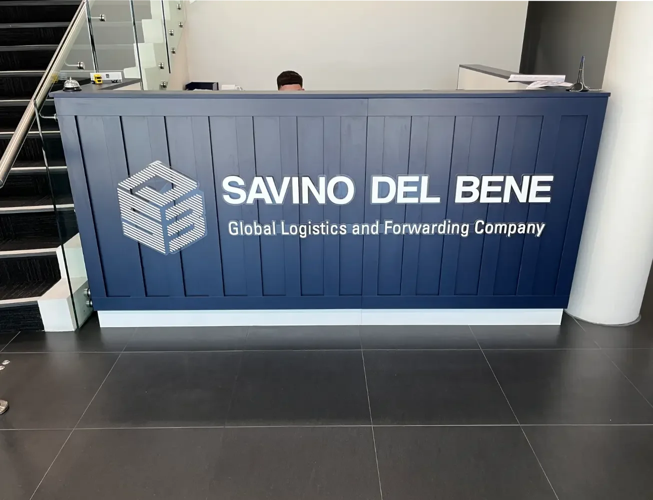 Savino Del Bene reception signage